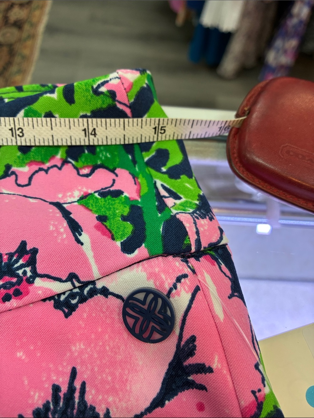 Lilly Pulitzer NWT Pink Floral Wide-Leg Pants Performance Fabric - Picture 11 of 11